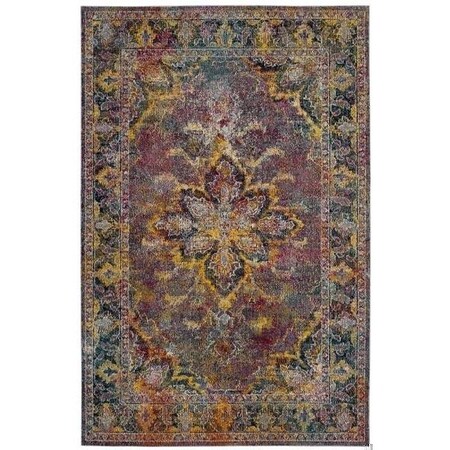 Safavieh Crystal Power Loomed Rectangle Area Rug, Navy and Light Blue - 4 x 6 ft. CRS508H-4